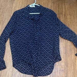 Cloth & Stone Navy Button Down Shirt - Size L